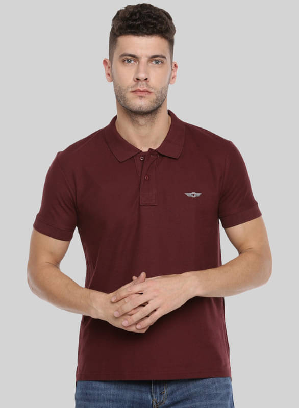     			Force NXT Pack of 1 Cotton Blend Regular Fit Solid Half Sleeves Men's Polo T Shirt ( Brown )