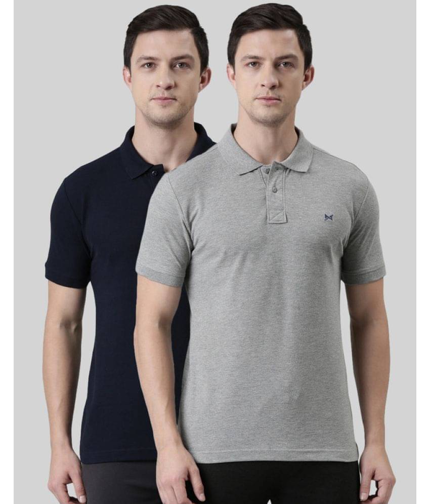 Force NXT Pack of 2 Cotton Blend Regular Fit Solid Half Sleeves Men's Polo T Shirt ( Multicolor ) Force NXT Pack of 2 Cotton Blend Regular Fit Solid Half Sleeves Men's Polo T Shirt ( Multicolor )
