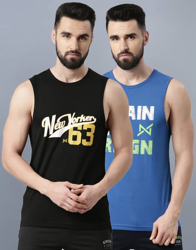 Force NXT Pack of 2 Cotton Blend Sleeveless vest For Men ( Multicolor ) Force NXT Pack of 2 Cotton Blend Sleeveless vest For Men ( Multicolor )