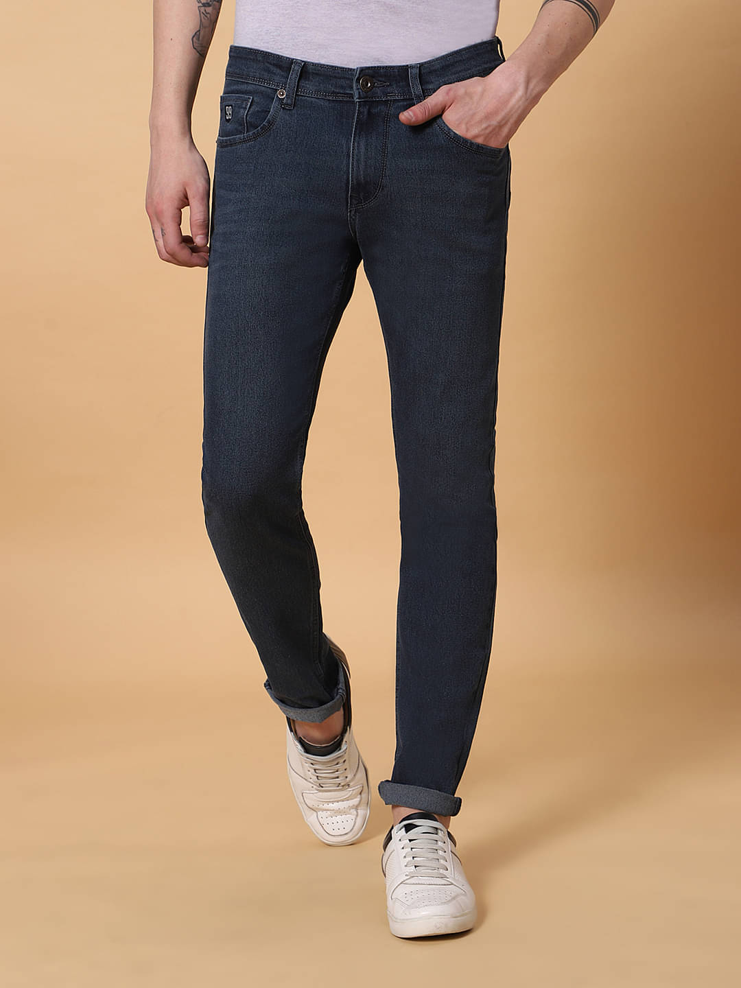     			HJ HASASI Slim Fit Washed Men's Jeans - Blue ( Pack of 1 )