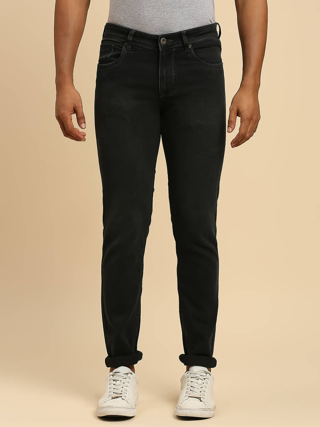 HJ HASASI Slim Fit Acid Wash Men's Jeans - Black ( Pack of 1 ) - Jeans | Buy online on ZillyBuy