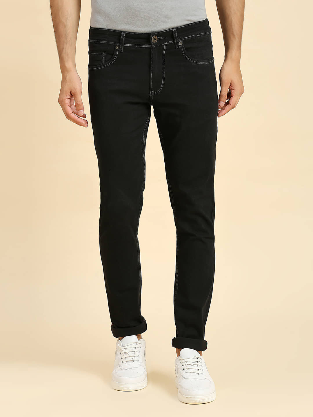 HJ HASASI Slim Fit Washed Men's Jeans - Black ( Pack of 1 ) - Jeans | Buy online on ZillyBuy