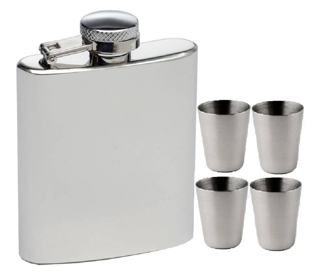     			Steel Hip Flask