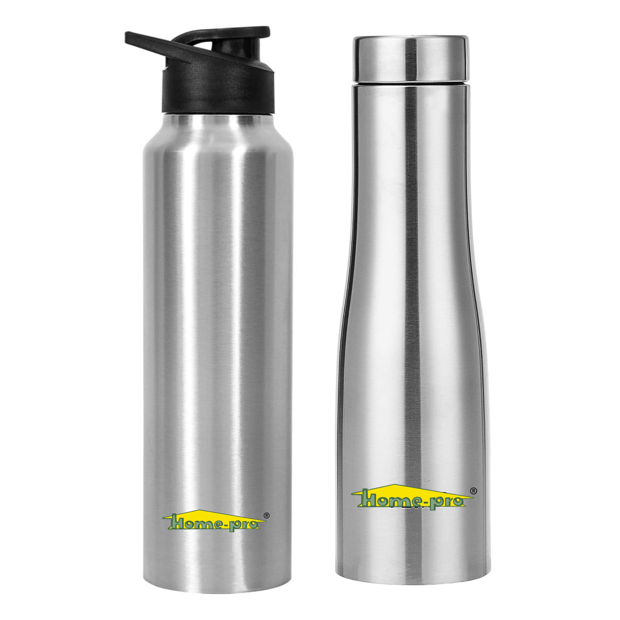HomePro Silver Fridge Water Bottle 1000 mL ( Set of 2 )