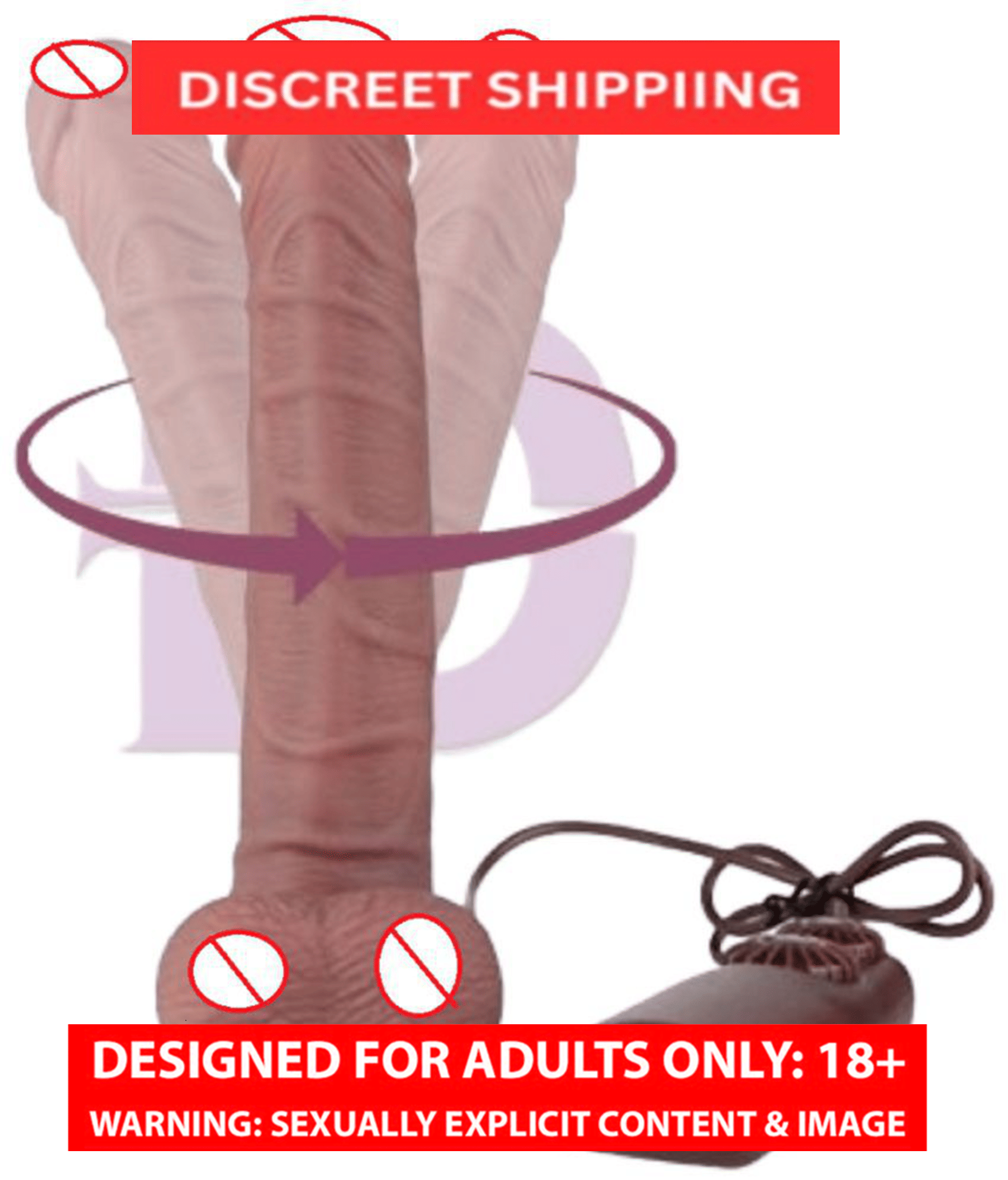 KNIGHTRIDER 10 Inch 360 digree Rotating Vibrating Premium Dildo With Remote and Suction Cup For Women