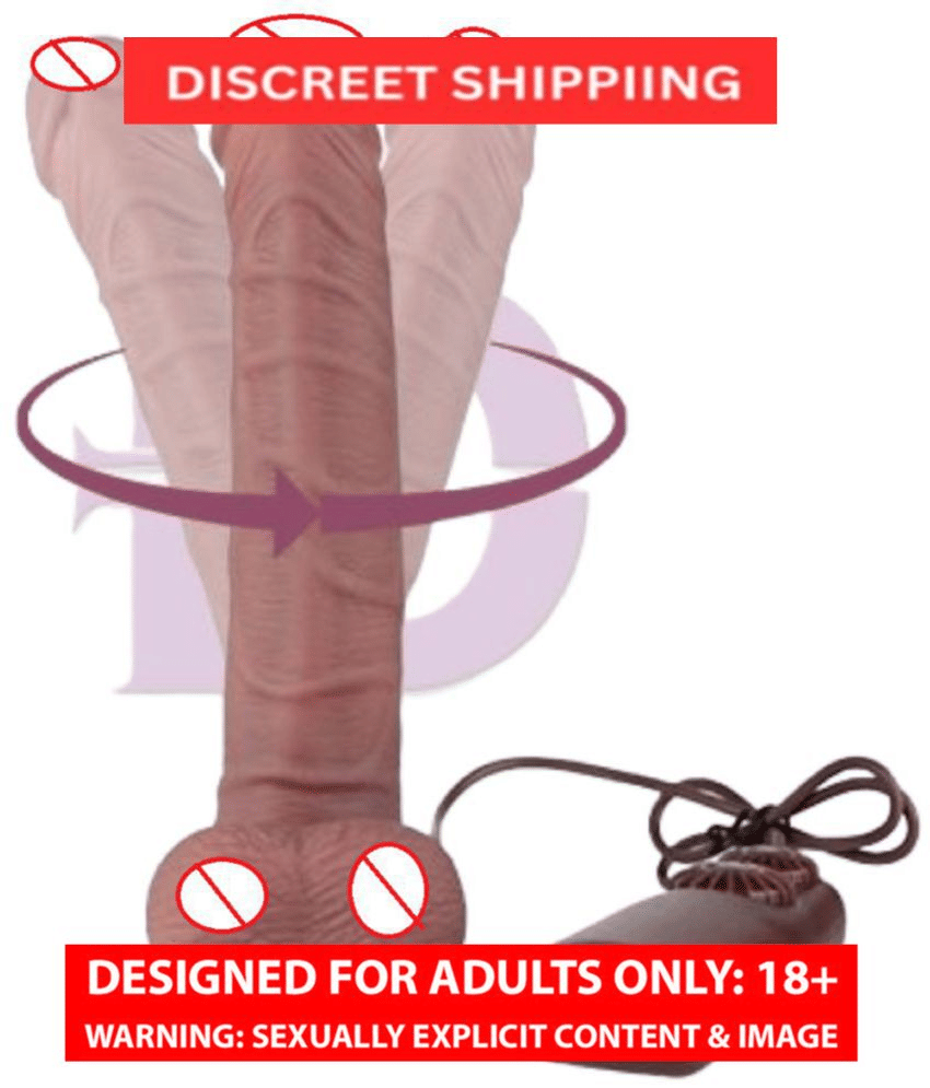 KNIGHTRIDER 10 Inch 360 digree Rotating Vibrating Premium Dildo With Remote and Suction Cup For Women