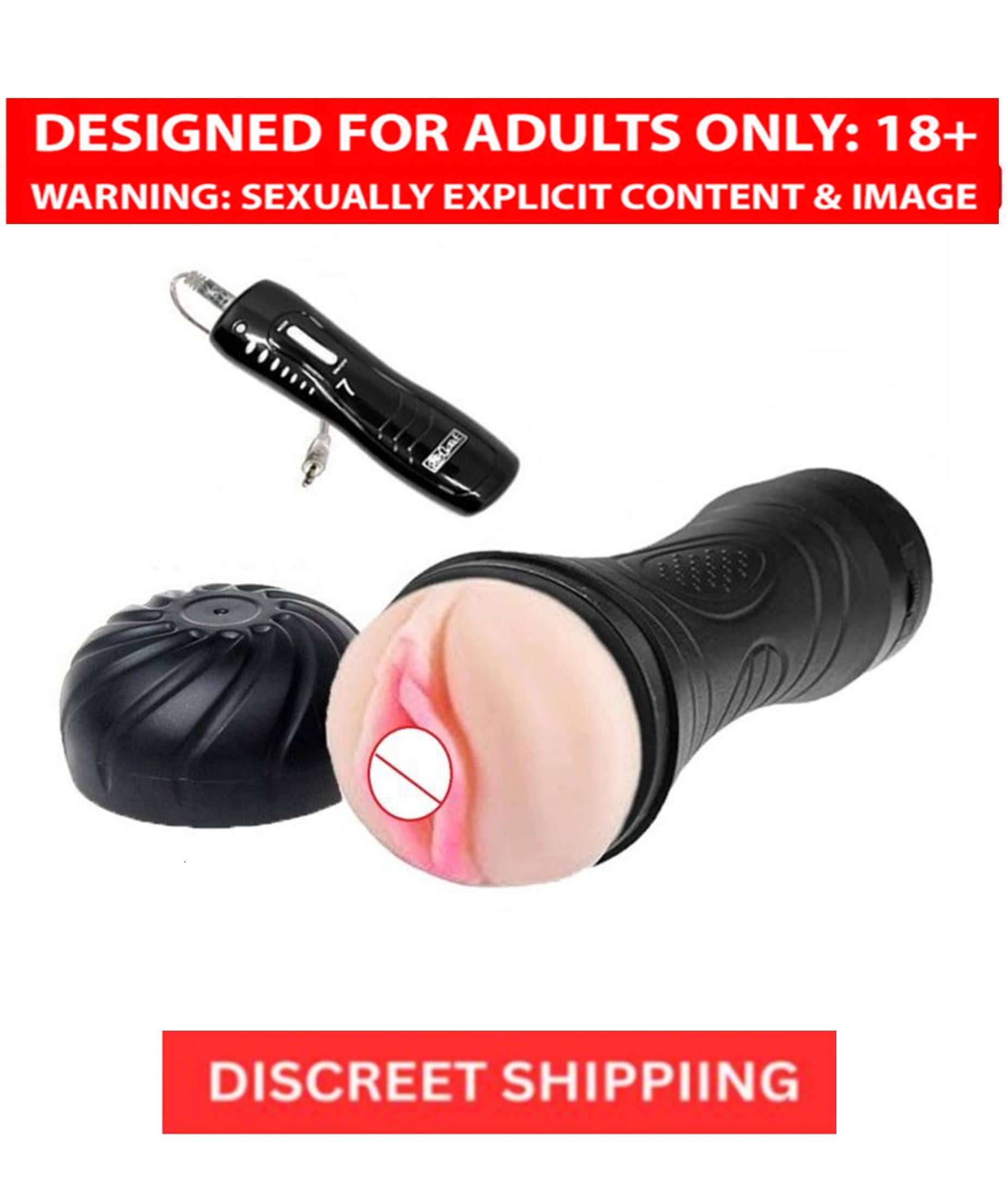 KNIGHTRIDERS Flashlight Pocket Pussy inch Soft & Real Pussy Sex toy For men + Black Egg Vibrator with remote