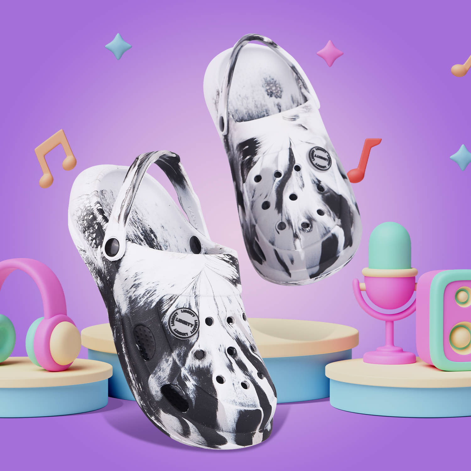     			Liberty Kids Black Clogs