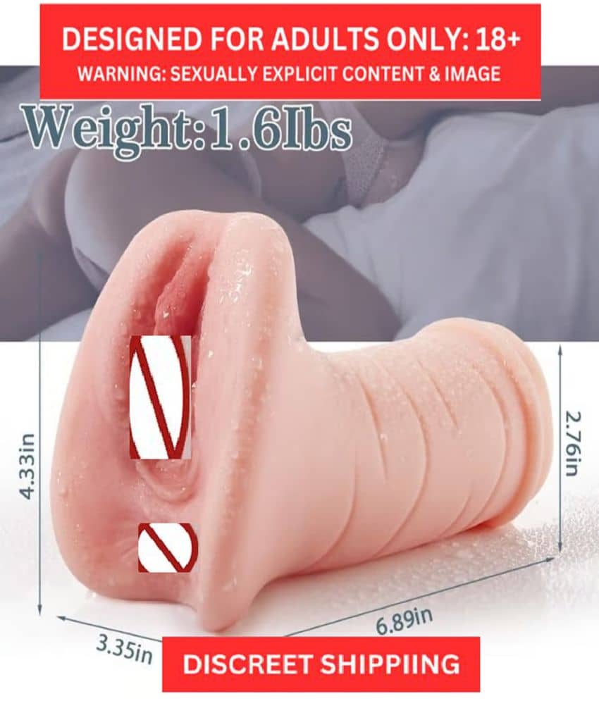 Lifelike 2 in 1 Male Masturbator Molded from Actual Woman Pocket Pussy with 3D Realistic Texture Vagina