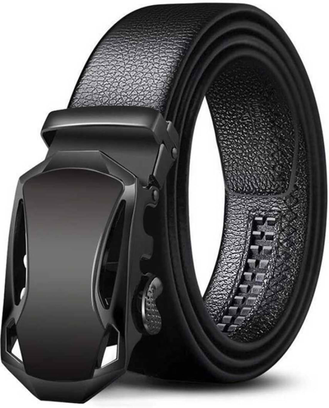     			Loopa - Black PU Men's Casual Belt ( Pack of 1 )