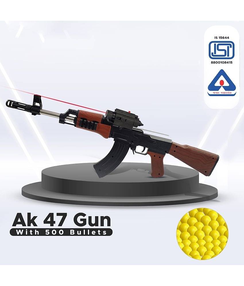NHR Gun toys With 500 Bullets - Long Range Shooting Gun for +10 Years Kids, Bullet Gun for kids, Shooter Gun for Children's, Toy Shooting Plastic Gun, Snipper Gun, Gun, Bandook, Pistol, AK-47 Gun, Bullet Gun, Toy Gun For Kids