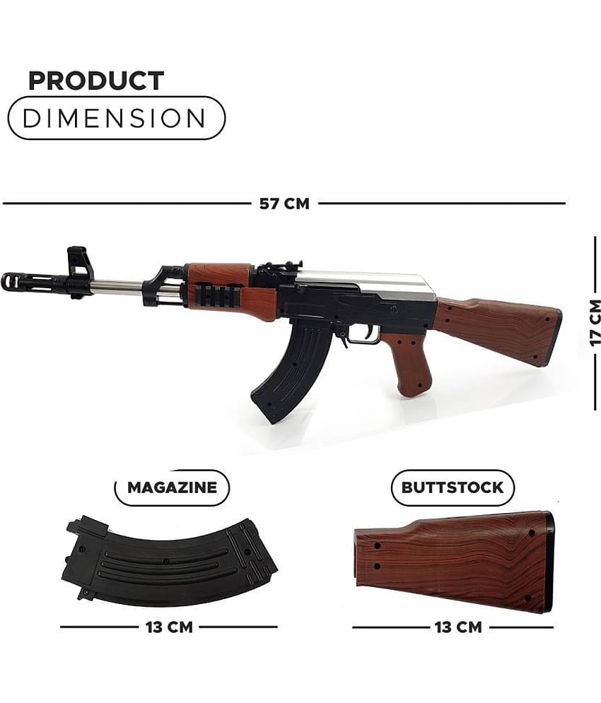 NHR Gun toys With 500 Bullets - Long Range Shooting Gun for +10 Years Kids, Bullet Gun for kids, Shooter Gun for Children's, Toy Shooting Plastic Gun, Snipper Gun, Gun, Bandook, Pistol, AK-47 Gun, Bullet Gun, Toy Gun For Kids