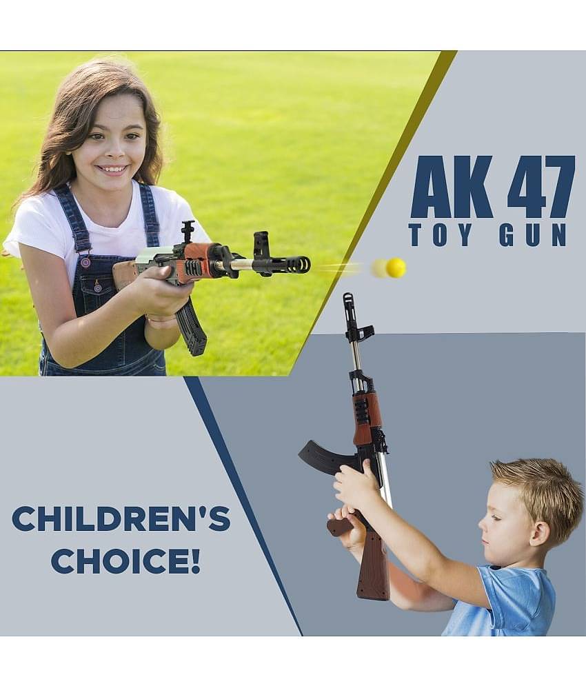 NHR Gun toys With 500 Bullets - Long Range Shooting Gun for +10 Years Kids, Bullet Gun for kids, Shooter Gun for Children's, Toy Shooting Plastic Gun, Snipper Gun, Gun, Bandook, Pistol, AK-47 Gun, Bullet Gun, Toy Gun For Kids