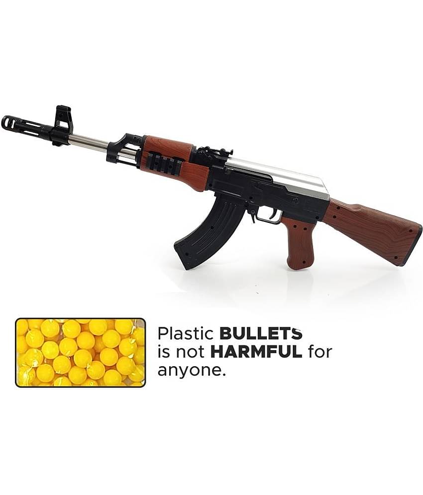 NHR Gun toys With 500 Bullets - Long Range Shooting Gun for +10 Years Kids, Bullet Gun for kids, Shooter Gun for Children's, Toy Shooting Plastic Gun, Snipper Gun, Gun, Bandook, Pistol, AK-47 Gun, Bullet Gun, Toy Gun For Kids