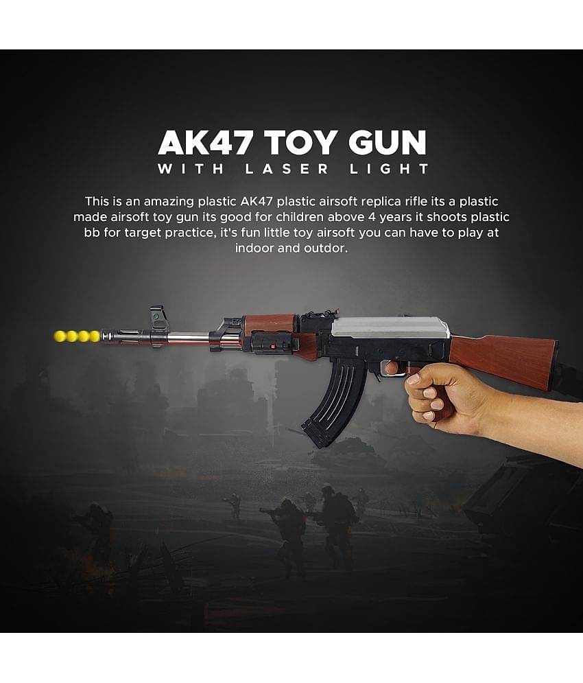 NHR Gun toys With 500 Bullets - Long Range Shooting Gun for +10 Years Kids, Bullet Gun for kids, Shooter Gun for Children's, Toy Shooting Plastic Gun, Snipper Gun, Gun, Bandook, Pistol, AK-47 Gun, Bullet Gun, Toy Gun For Kids