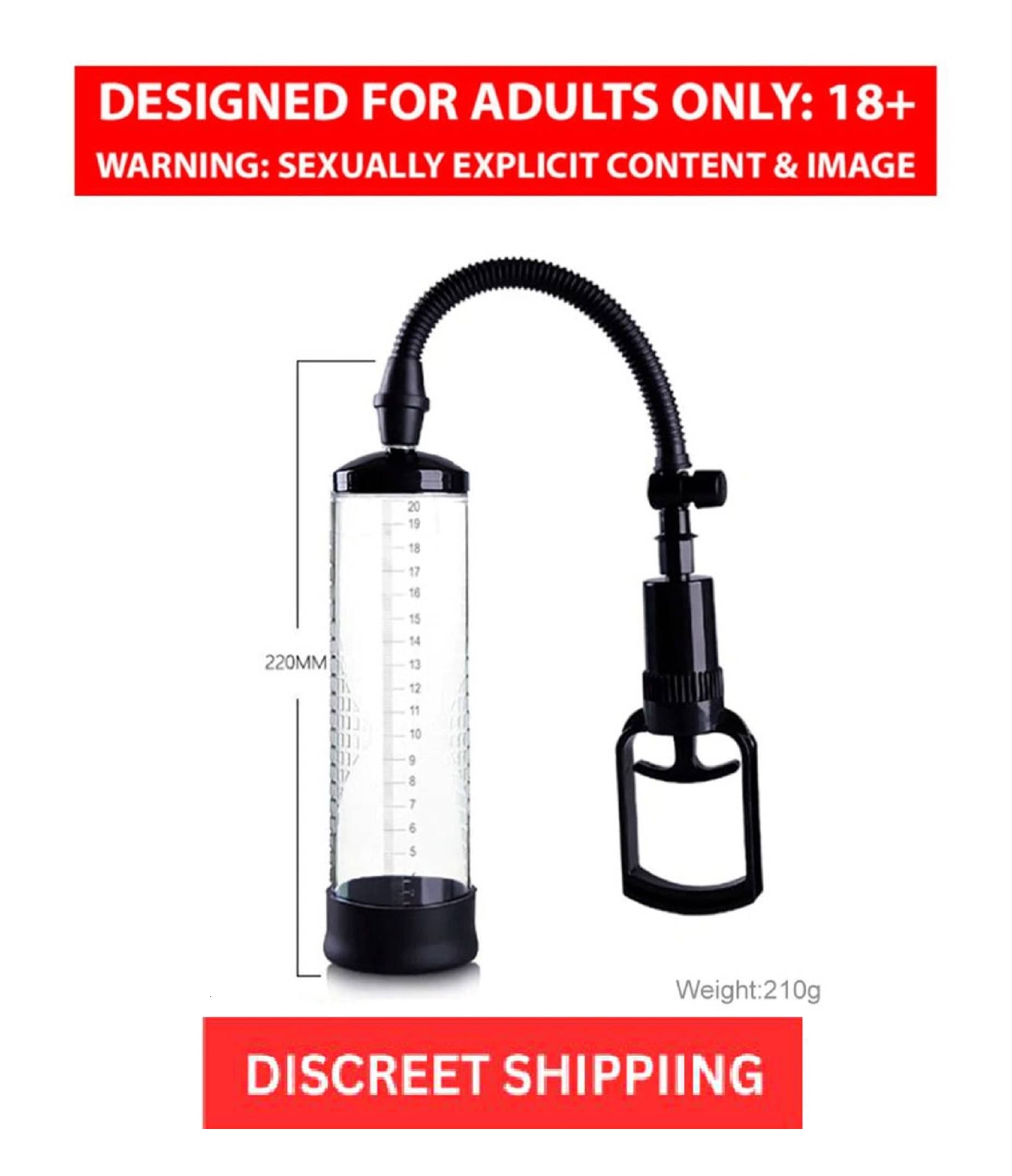 Penis Vacuum Manual power Pump Male Enhancement Enlarger Pump for Men - IMPORTED