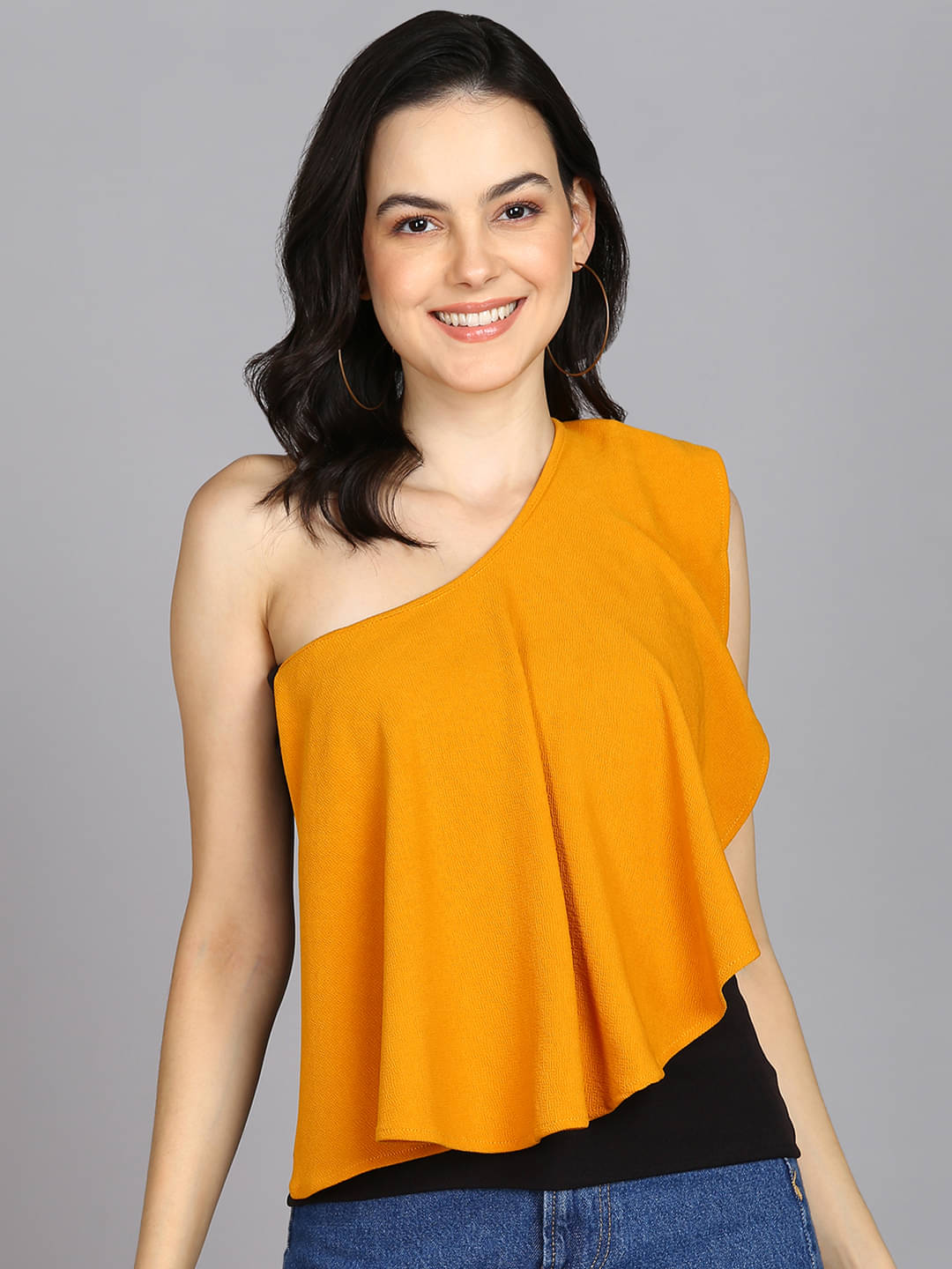 Prettify Women's Cotton Blend Regular Top ( Yellow ) Prettify Women's Cotton Blend Regular Top ( Yellow )