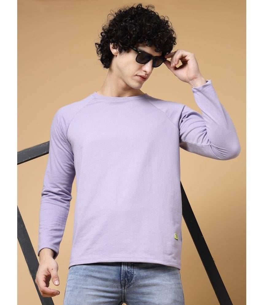 Rigo Pack of 1 Cotton Blend Regular Fit Men's T-Shirt ( Lavender ) Rigo Pack of 1 Cotton Blend Regular Fit Men's T-Shirt ( Lavender )