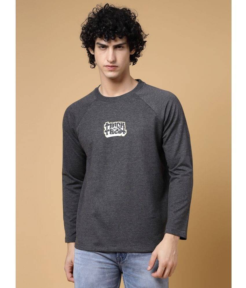     			Rigo Pack of 1 Cotton Blend Regular Fit Men's T-Shirt ( Charcoal Grey )