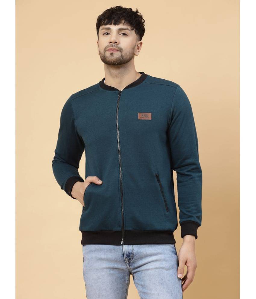 Rigo Fleece Men's Casual Jacket - Teal ( Pack of 1 ) Rigo Fleece Men's Casual Jacket - Teal ( Pack of 1 )