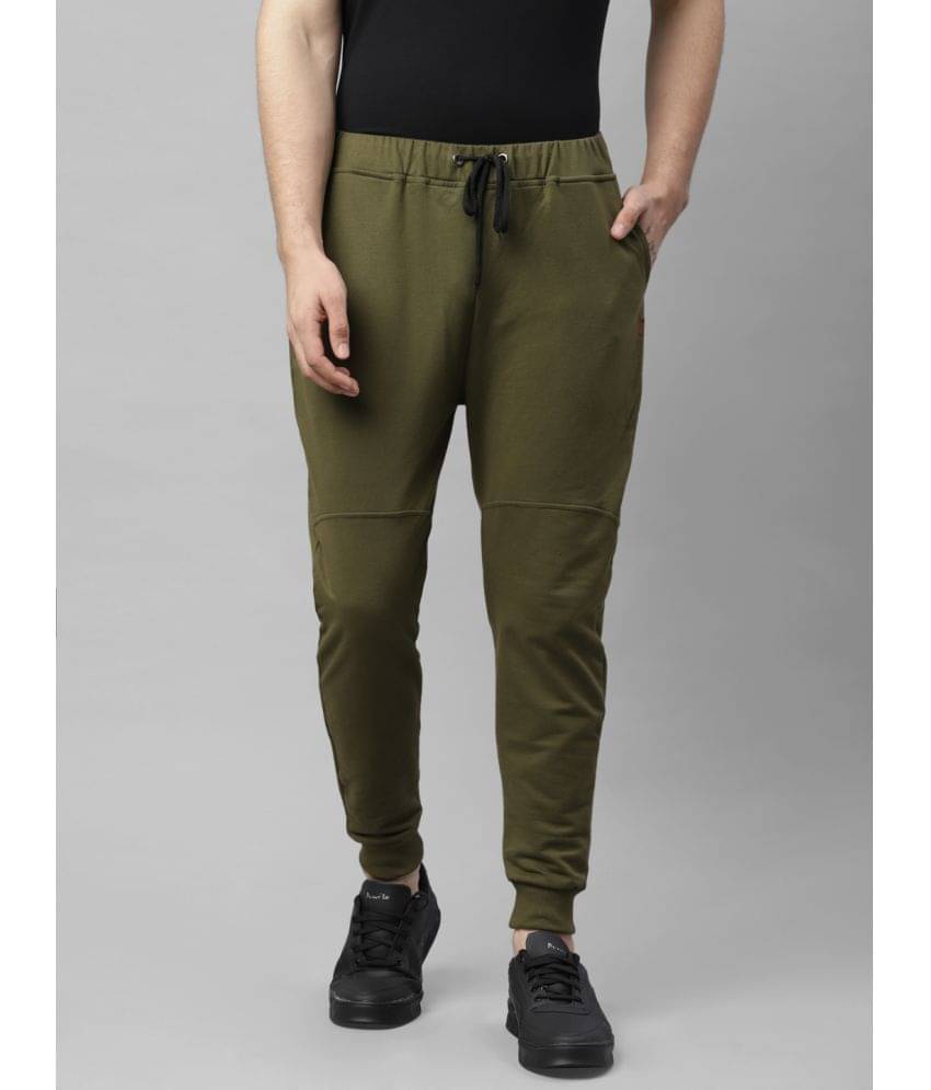 Rigo Olive Green Cotton Men's Joggers ( Pack of 1 ) Rigo Olive Green Cotton Men's Joggers ( Pack of 1 )