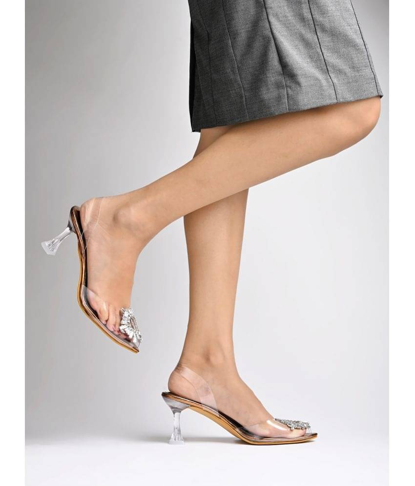     			Shoetopia Brown Women's Peep Toes Heels
