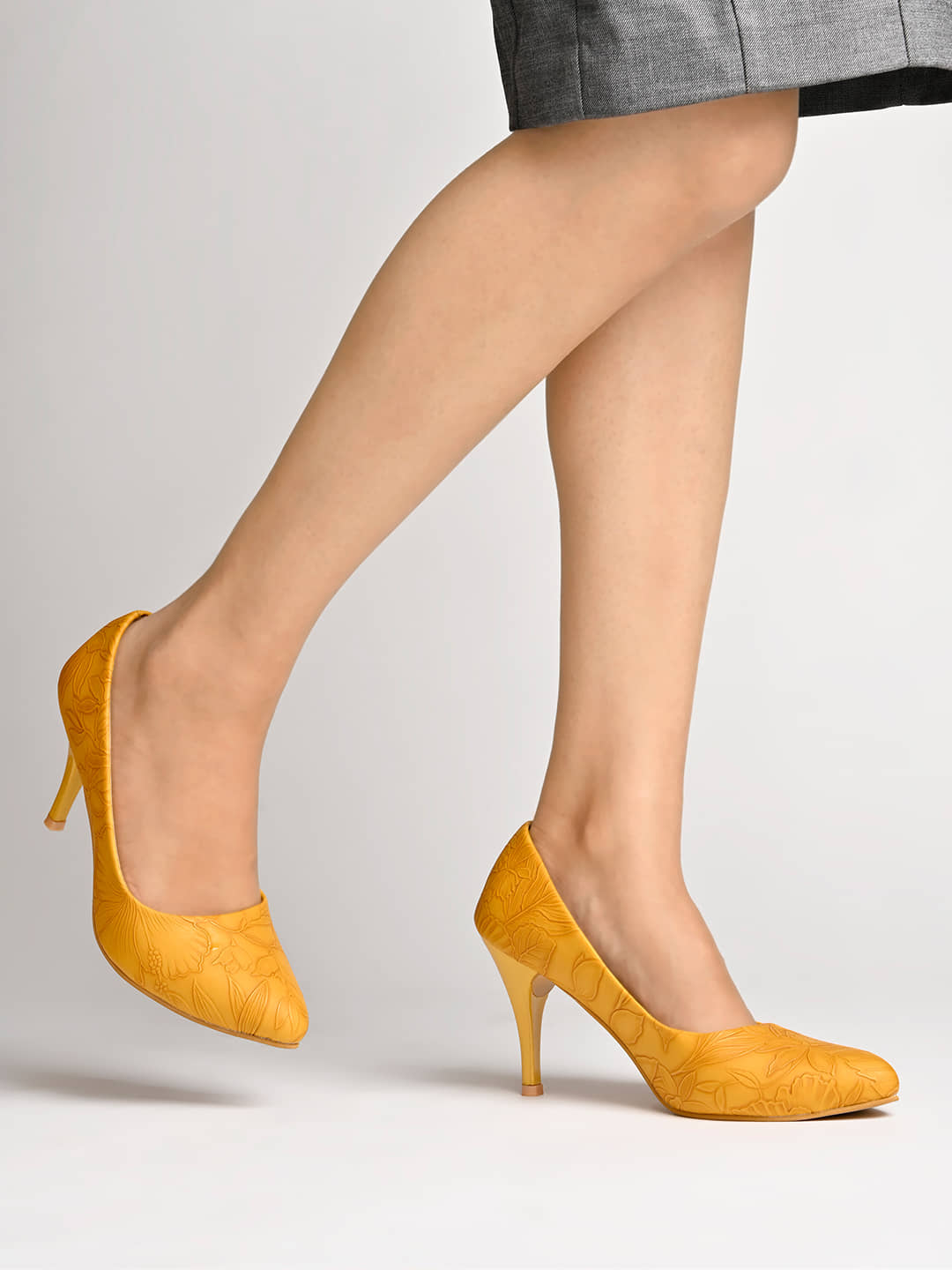 Shoetopia Yellow Women's Pumps Heels - Heels | Buy online on ZillyBuy