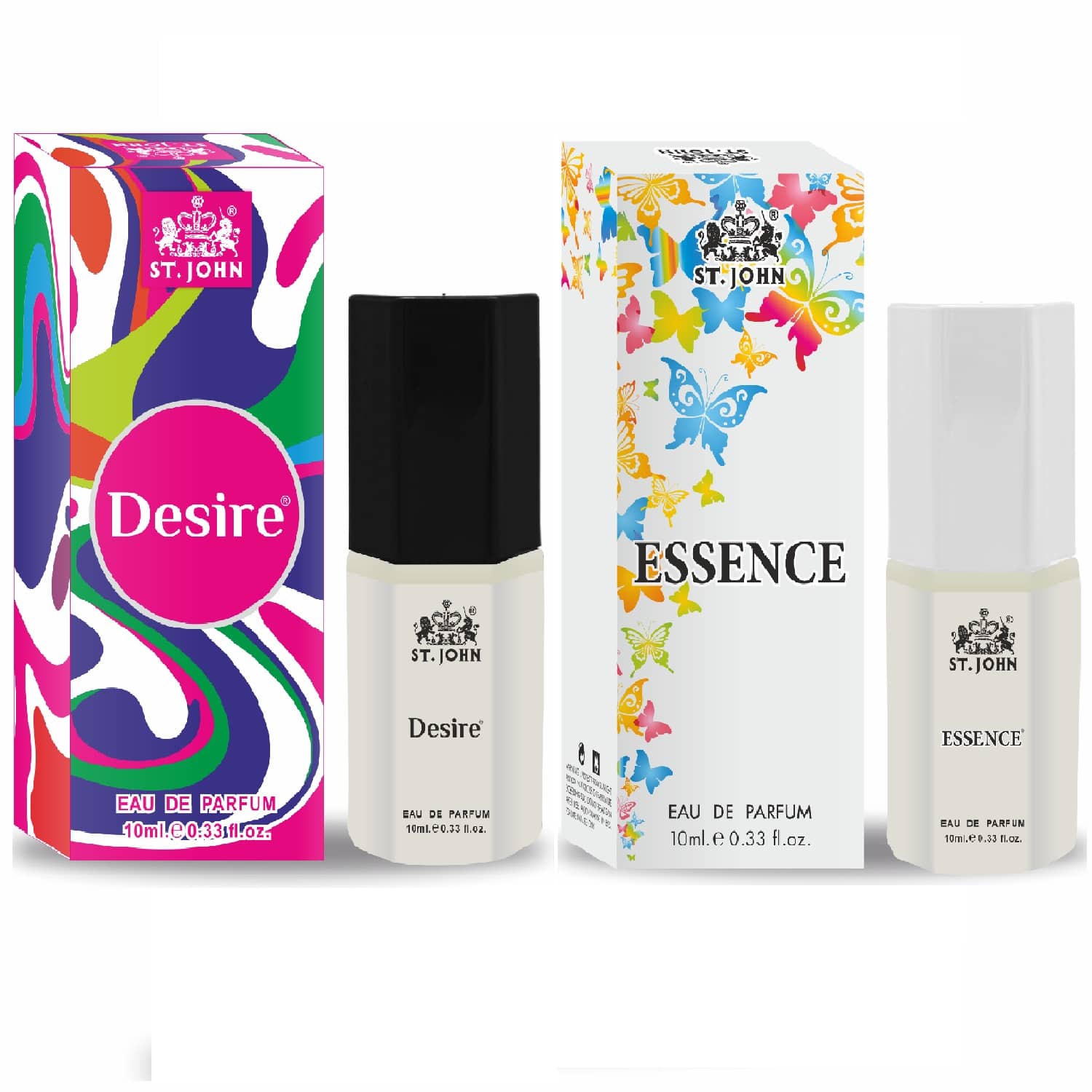 ST.JOHN Cobra Desire & Essence Pocket Perfume For Men 10ml Each (20ml) - Pack of 2
