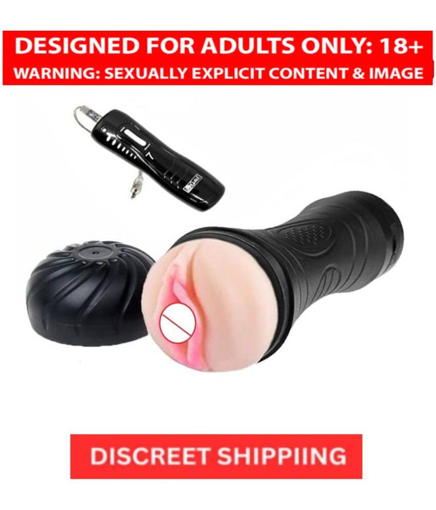 VAGINA SHAPE MASTRUBATOR FLASH LIGHT WITH REMOTE SOFT & REAL PUSSY SEX TOY FOR MEN WITH VIBRATION