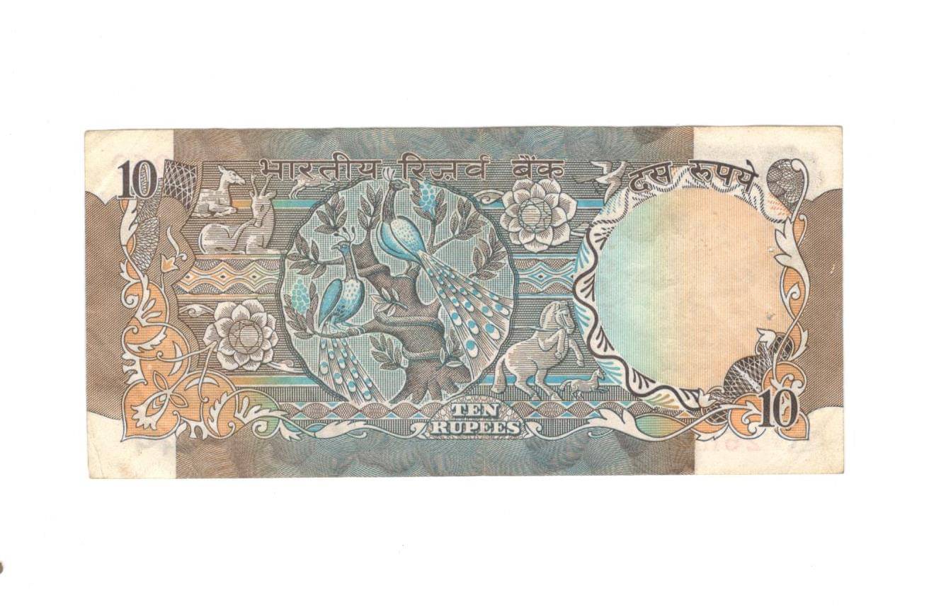     			10 Rupees 2 Peacock Sign. By R.N. Malhotra Condition As Per Image