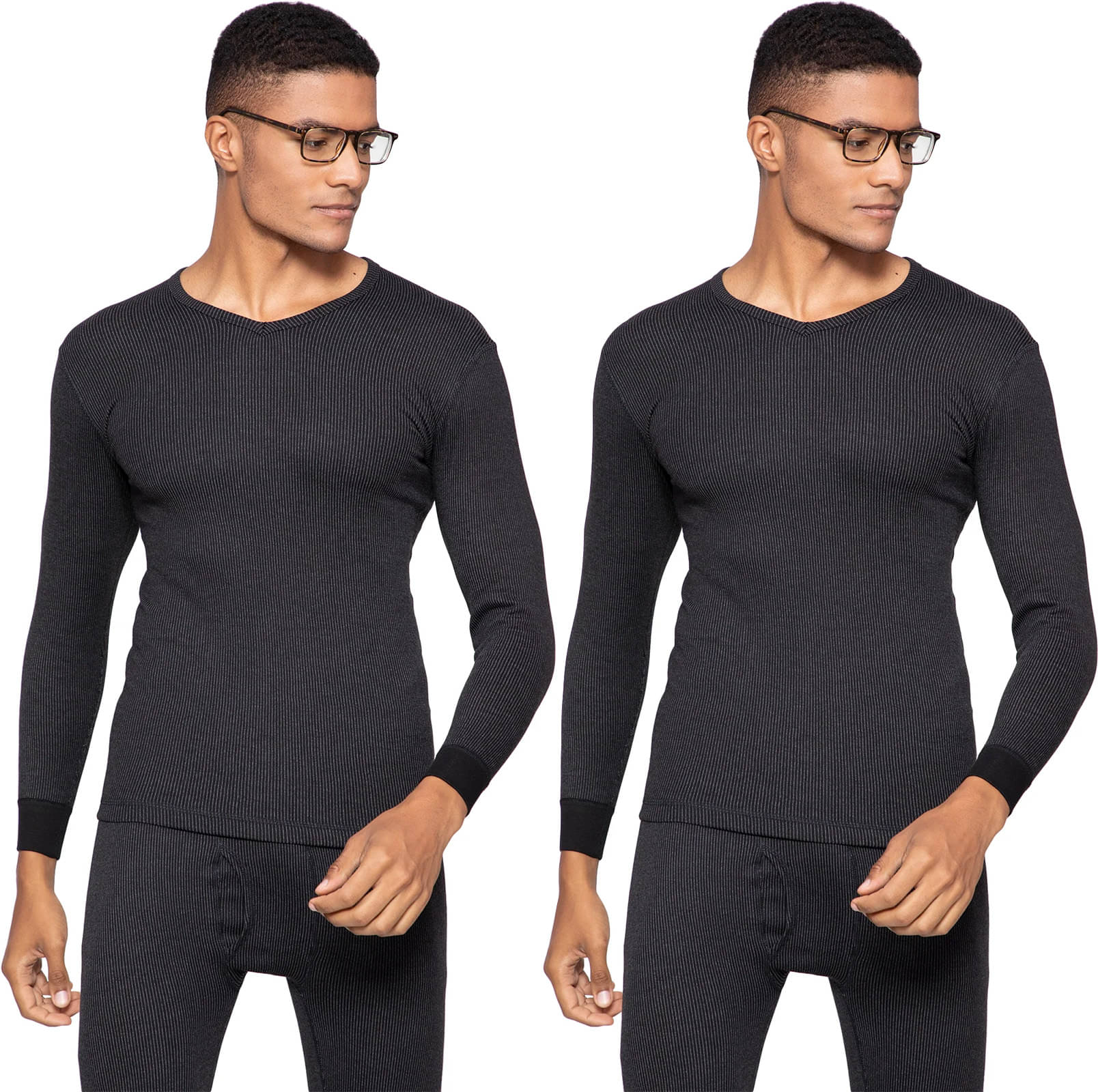     			Amul - Black Polyester Men's Thermal Tops ( Pack of 2 )