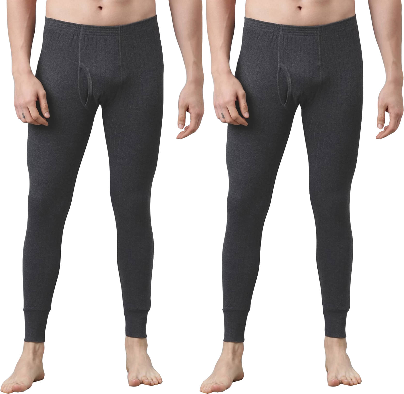 Amul - Charcoal Polyester Men's Thermal Bottoms ( Pack of 2 ) Amul - Charcoal Polyester Men's Thermal Bottoms ( Pack of 2 )