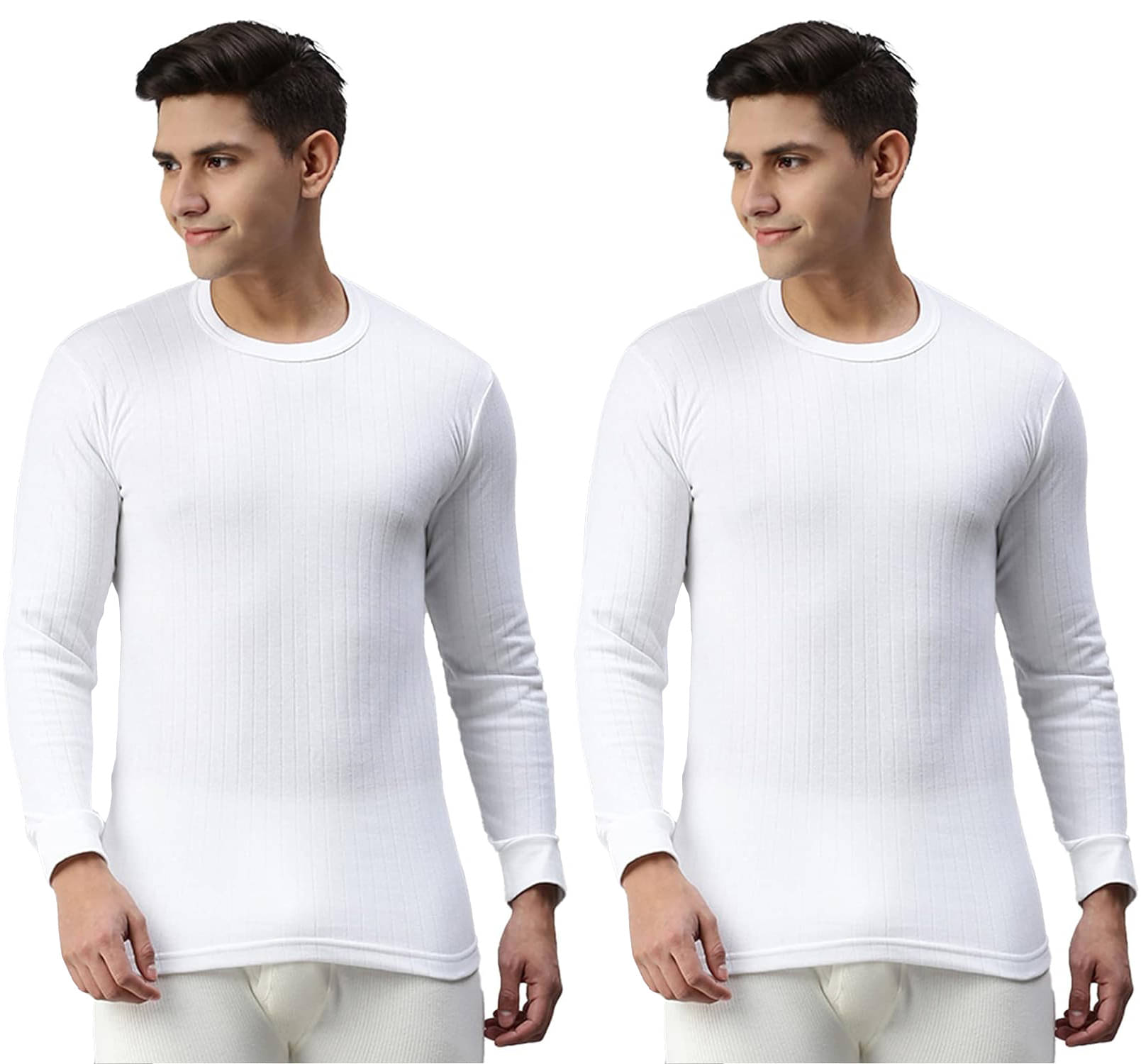 Amul - White Polyester Men's Thermal Tops ( Pack of 2 ) Amul - White Polyester Men's Thermal Tops ( Pack of 2 )