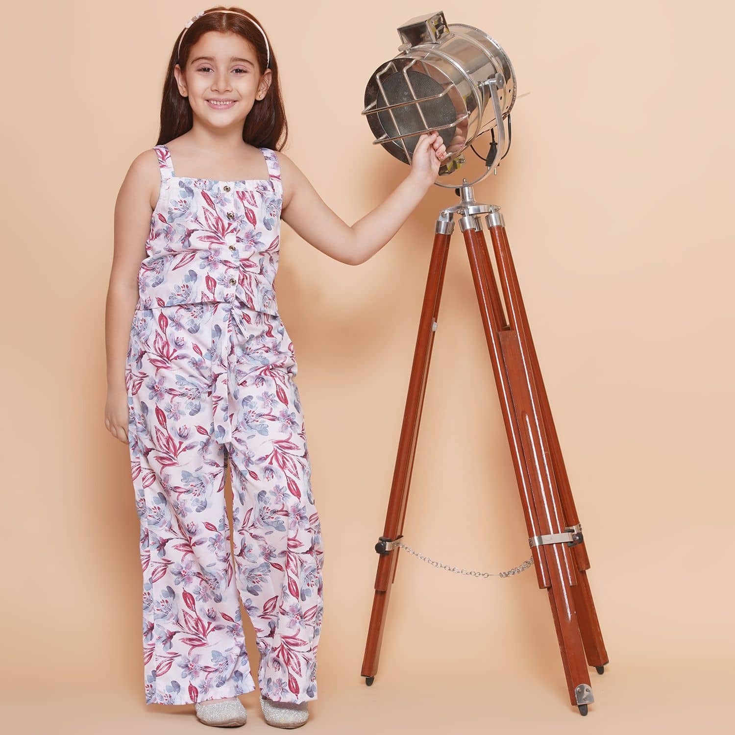 Arshia Fashions Pack of 1 Girls Crepe Top With Palazzo ( Multicolor )
