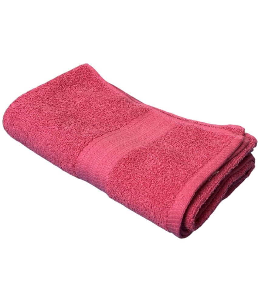 Finesse Decor Cotton Self Design 500 ( Pack of 1 ) - Pink - Towels | Buy online on ZillyBuy