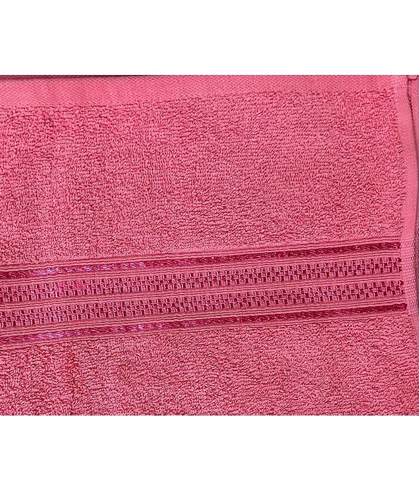 Finesse Decor Cotton Self Design 500 ( Pack of 1 ) - Pink