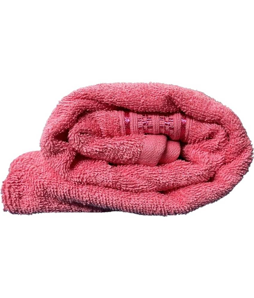 Finesse Decor Cotton Self Design 500 ( Pack of 1 ) - Pink