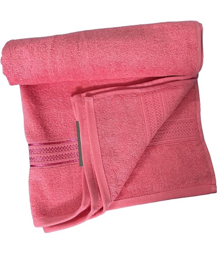 Finesse Decor Cotton Self Design 500 ( Pack of 1 ) - Pink