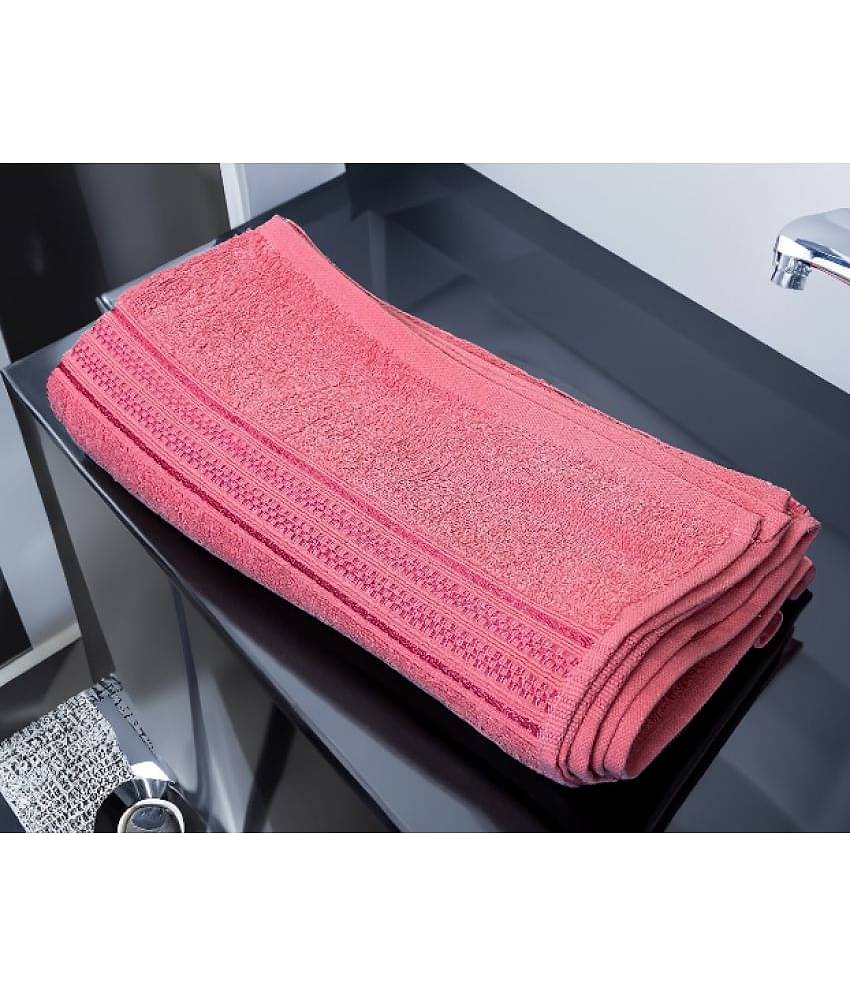 Finesse Decor Cotton Self Design 500 ( Pack of 1 ) - Pink