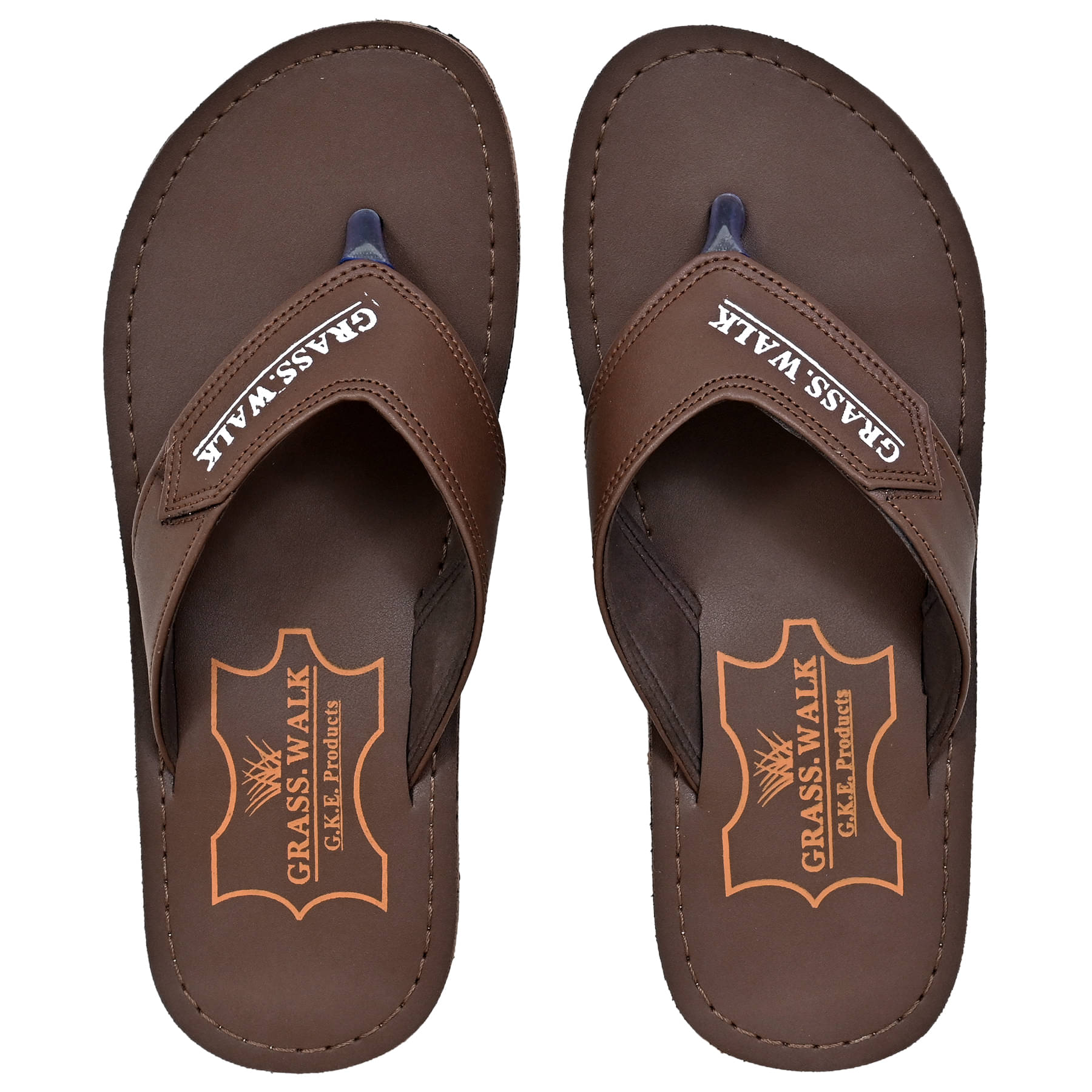     			GRASS WALK Brown Men's Thong Flip Flop