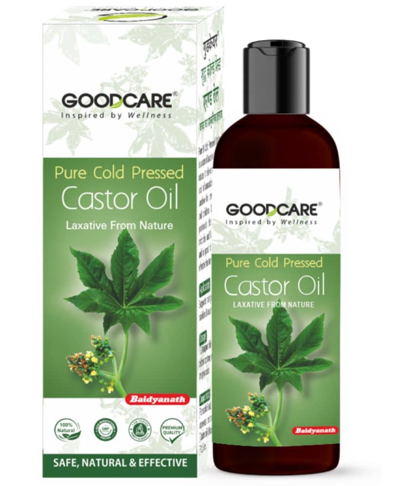 Goodcare Pure Cold Pressed Castor Oil, Nourishes Scalp and Hair, Hydrates Skin, Natural Laxative, Relieves Constipation Naturally 200ml