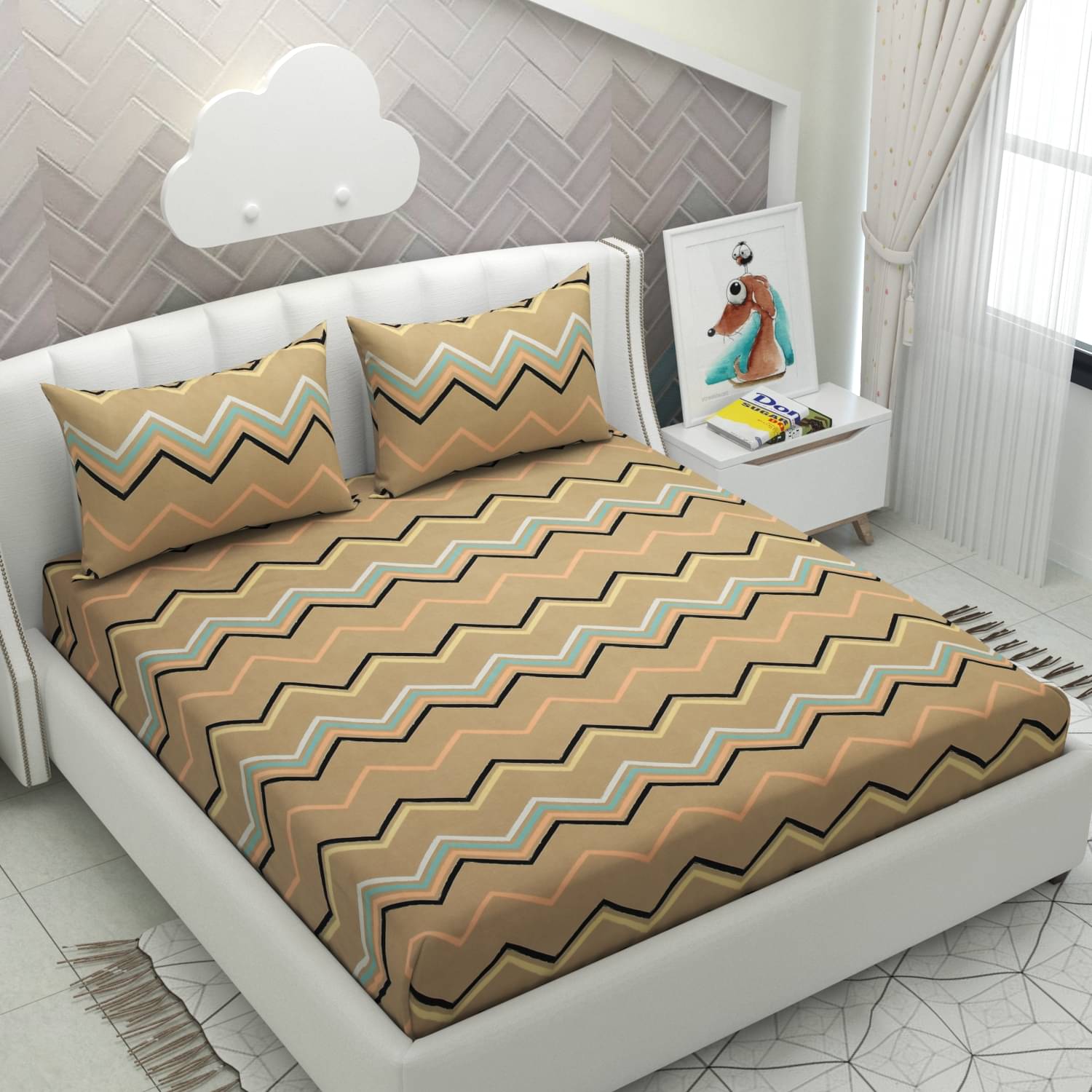 HIDECOR Microfiber Double Bedsheet ( Brown ) HIDECOR Microfiber Double Bedsheet ( Brown )