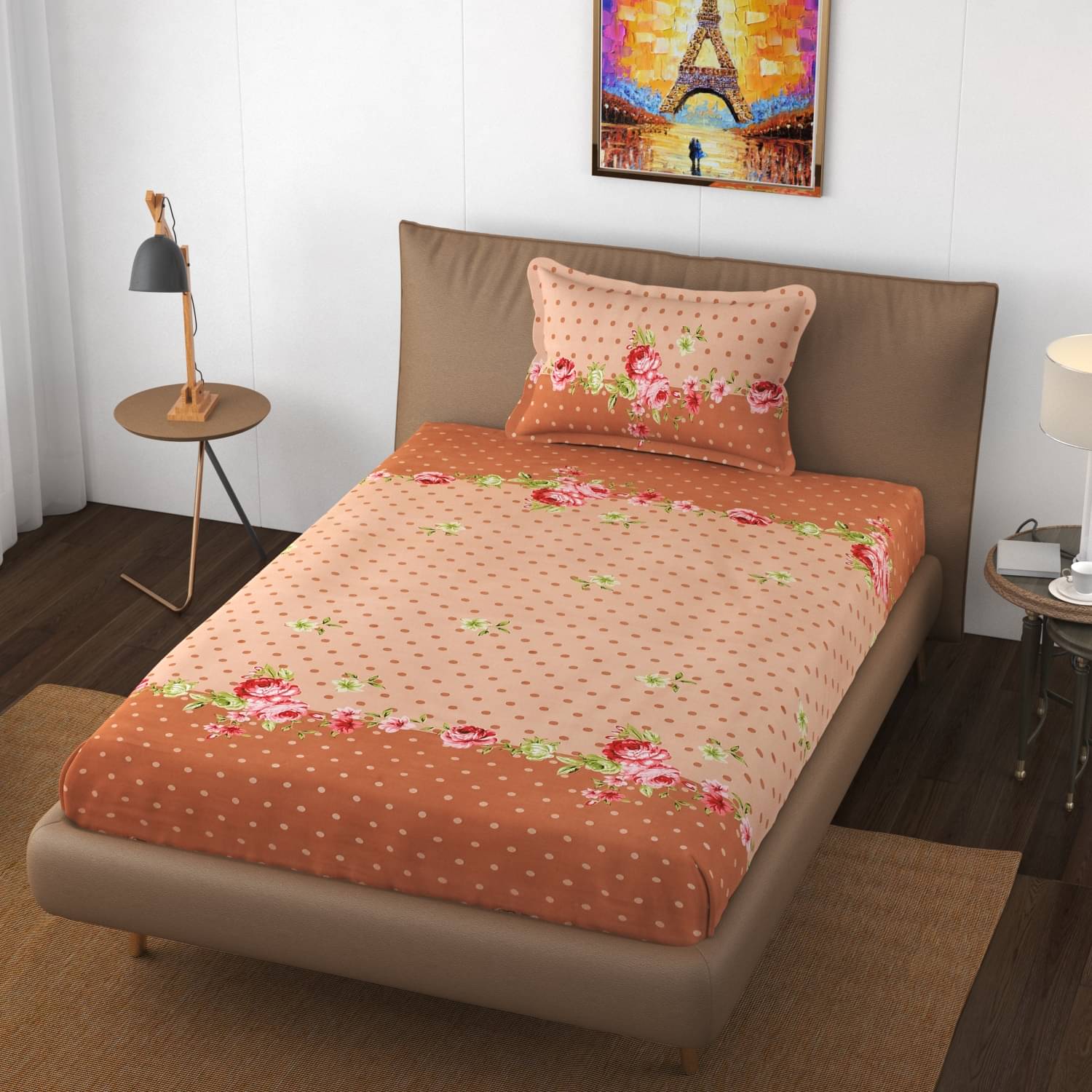 HIDECOR Microfiber Single Bedsheet ( Brown ) HIDECOR Microfiber Single Bedsheet ( Brown )