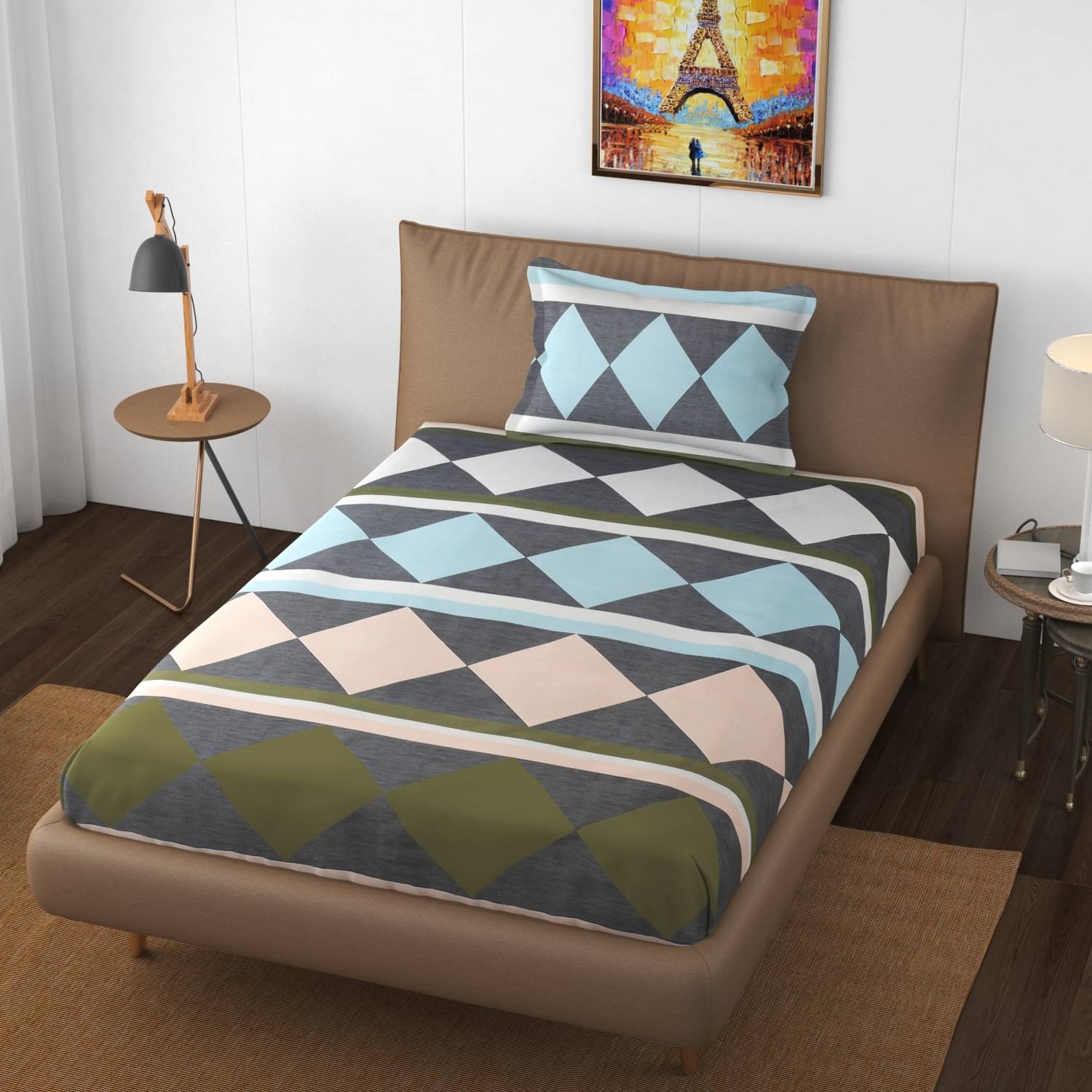     			HIDECOR Microfiber Single Bedsheet ( Multicolor )
