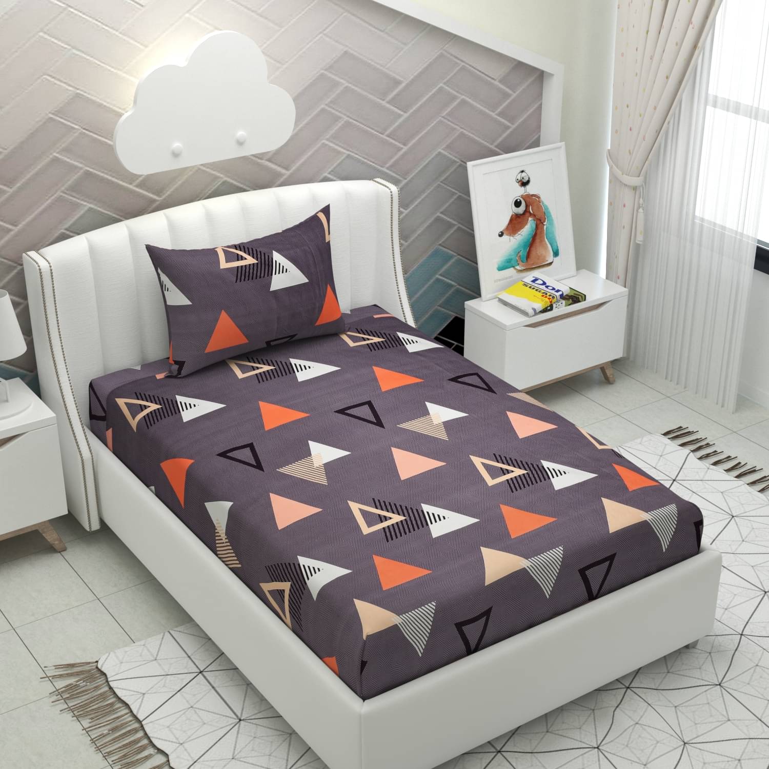 HIDECOR Microfiber Single Bedsheet ( Grey ) HIDECOR Microfiber Single Bedsheet ( Grey )