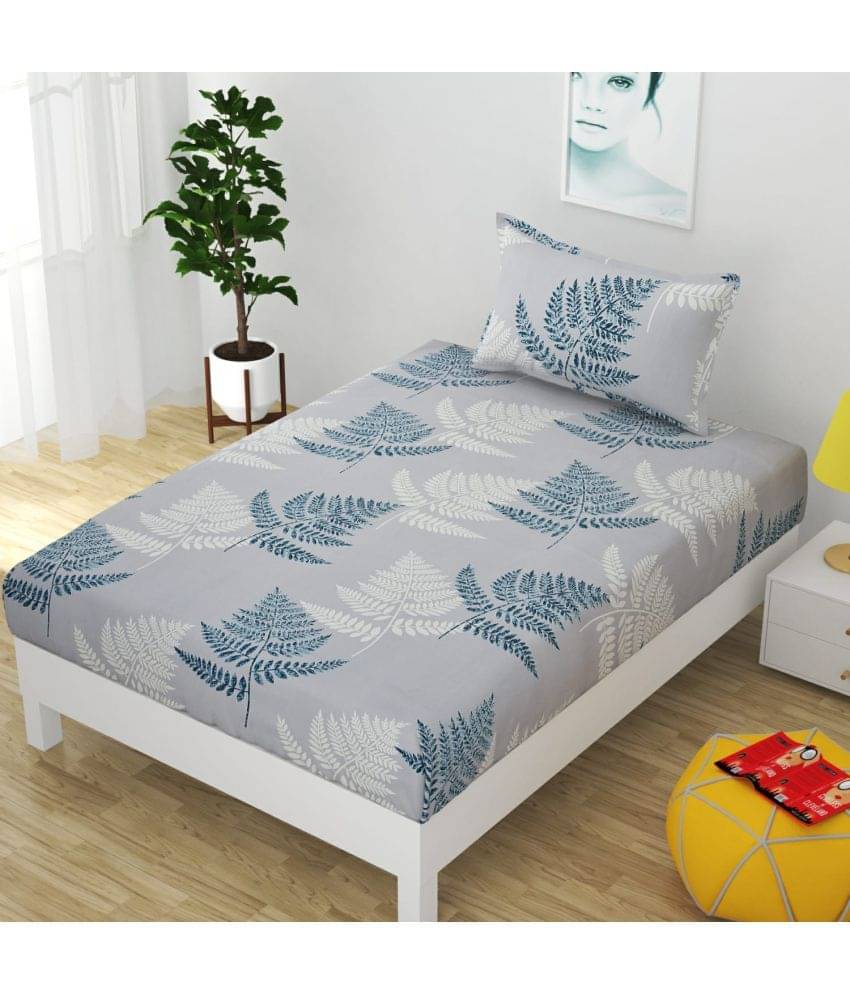 HIDECOR Microfiber Nature Single Bedsheet with 1 Pillow Cover - Grey     			HIDECOR Microfiber Nature Single Bedsheet with 1 Pillow Cover - Grey