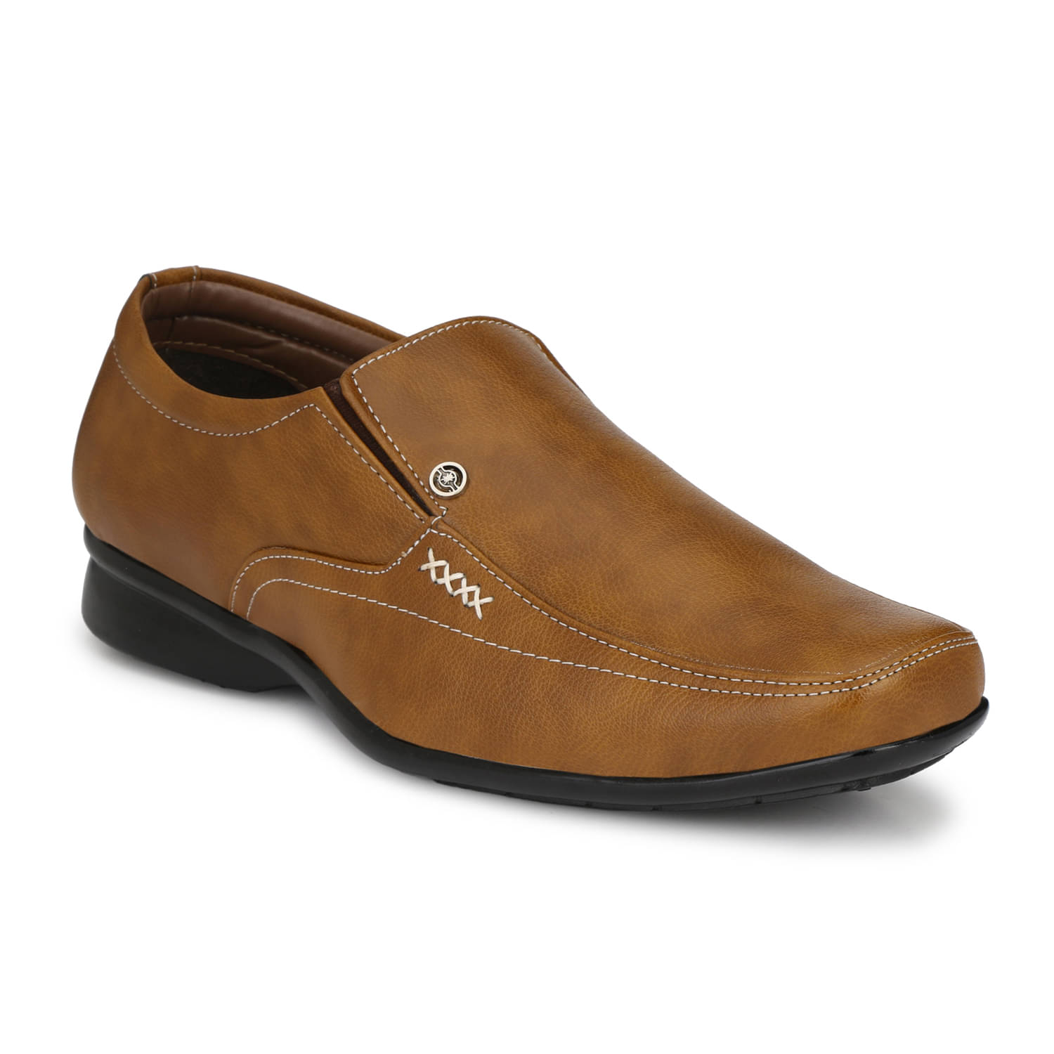     			John Karsun Tan Men's Slip On Formal Shoes