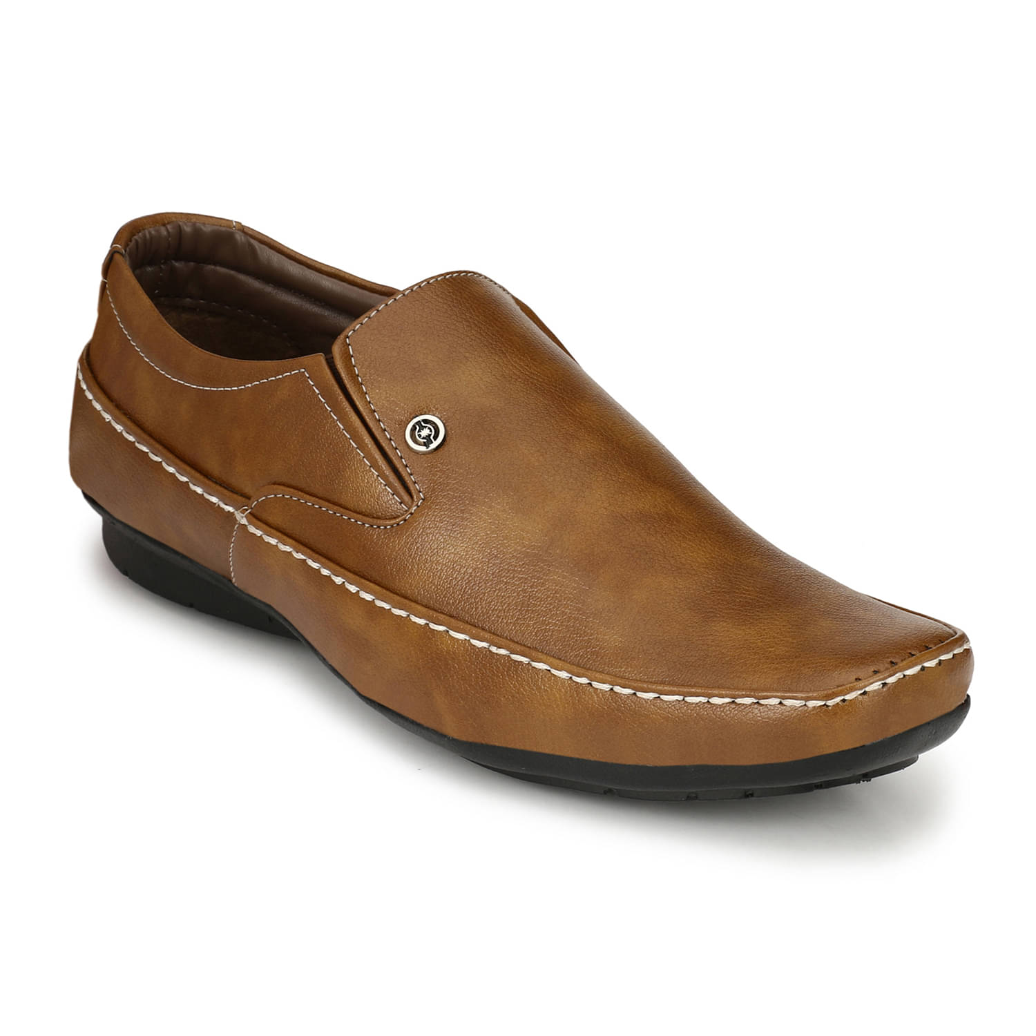     			John Karsun Tan Men's Slip On Formal Shoes