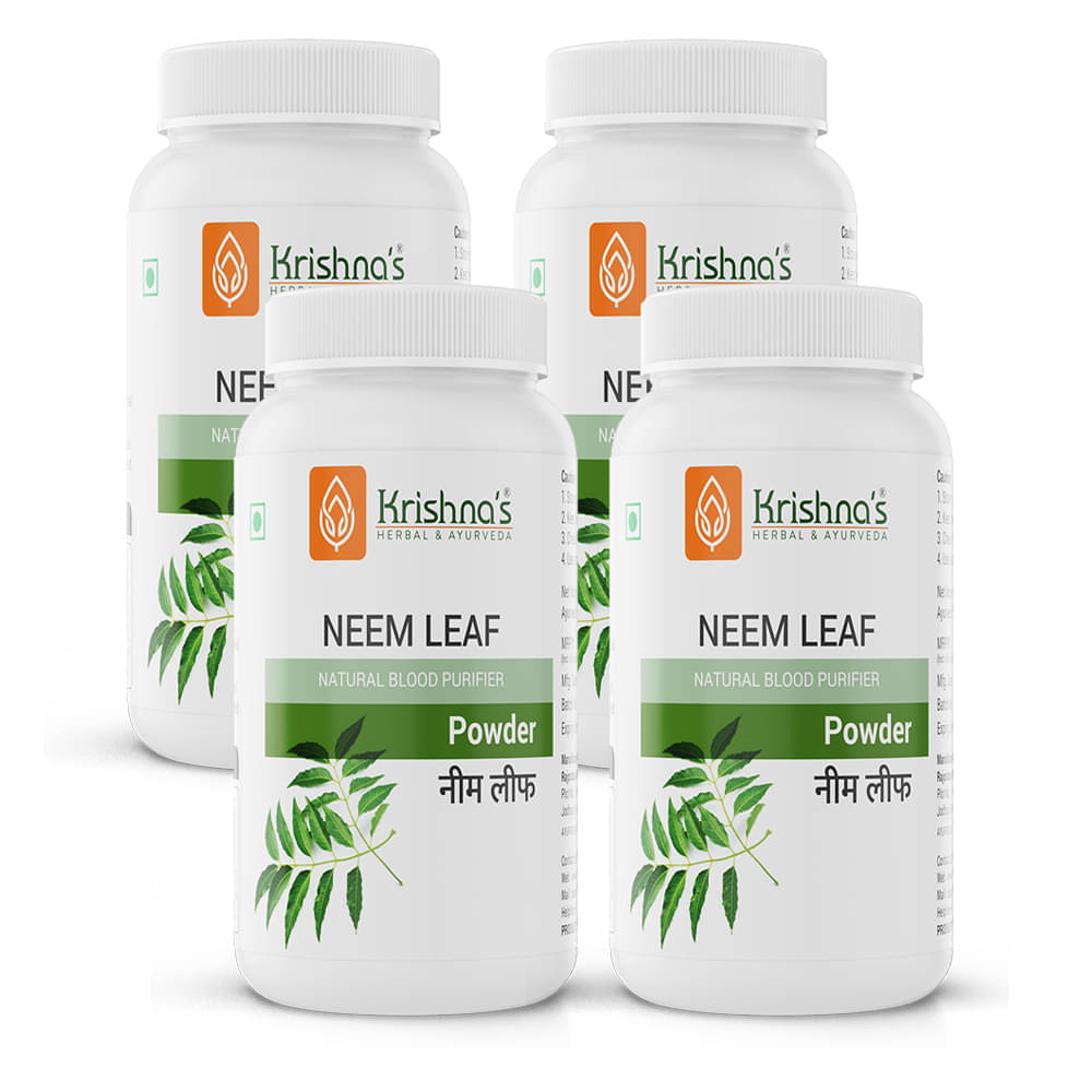     			Krishna'S Herbal & Ayurveda Neem Leaf Powder, 100 G Pack of 4