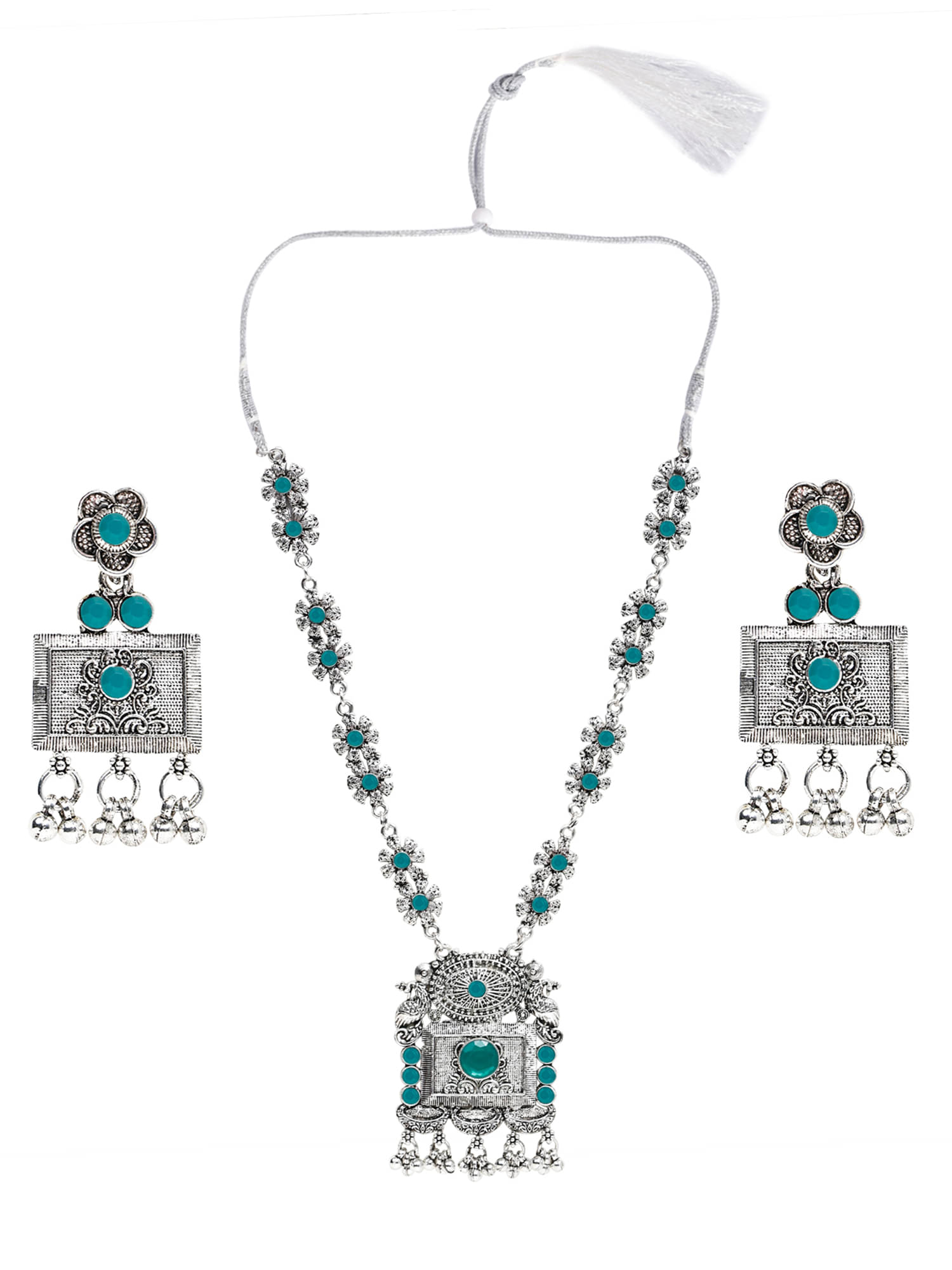    			PUJVI Green German Necklace Set ( Pack of 1 )